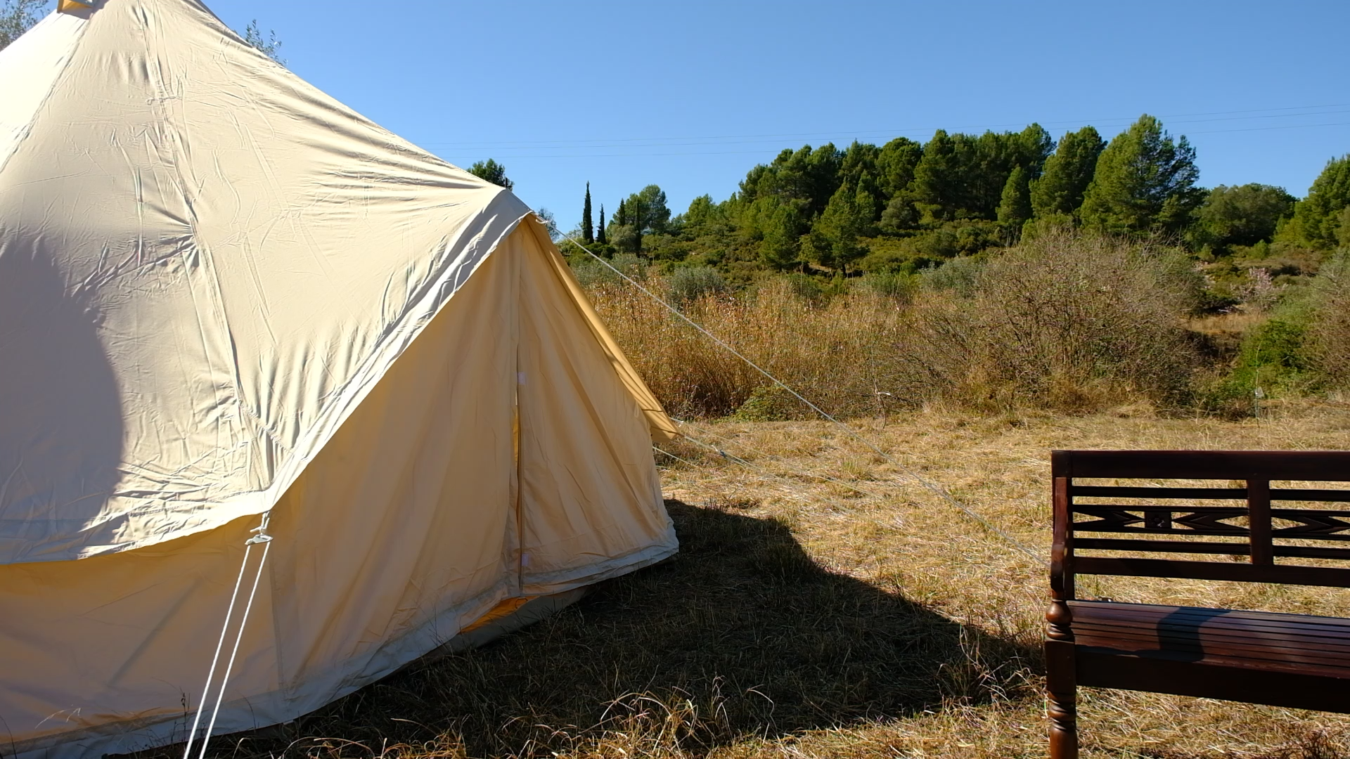 Our 6m bell tent. February 2022